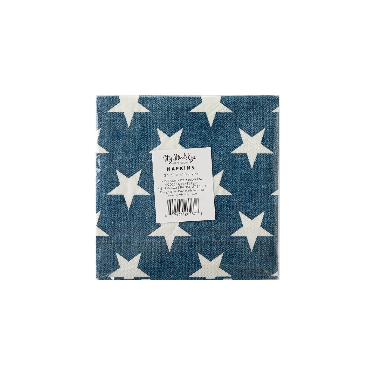 Navy Star Paper Napkin