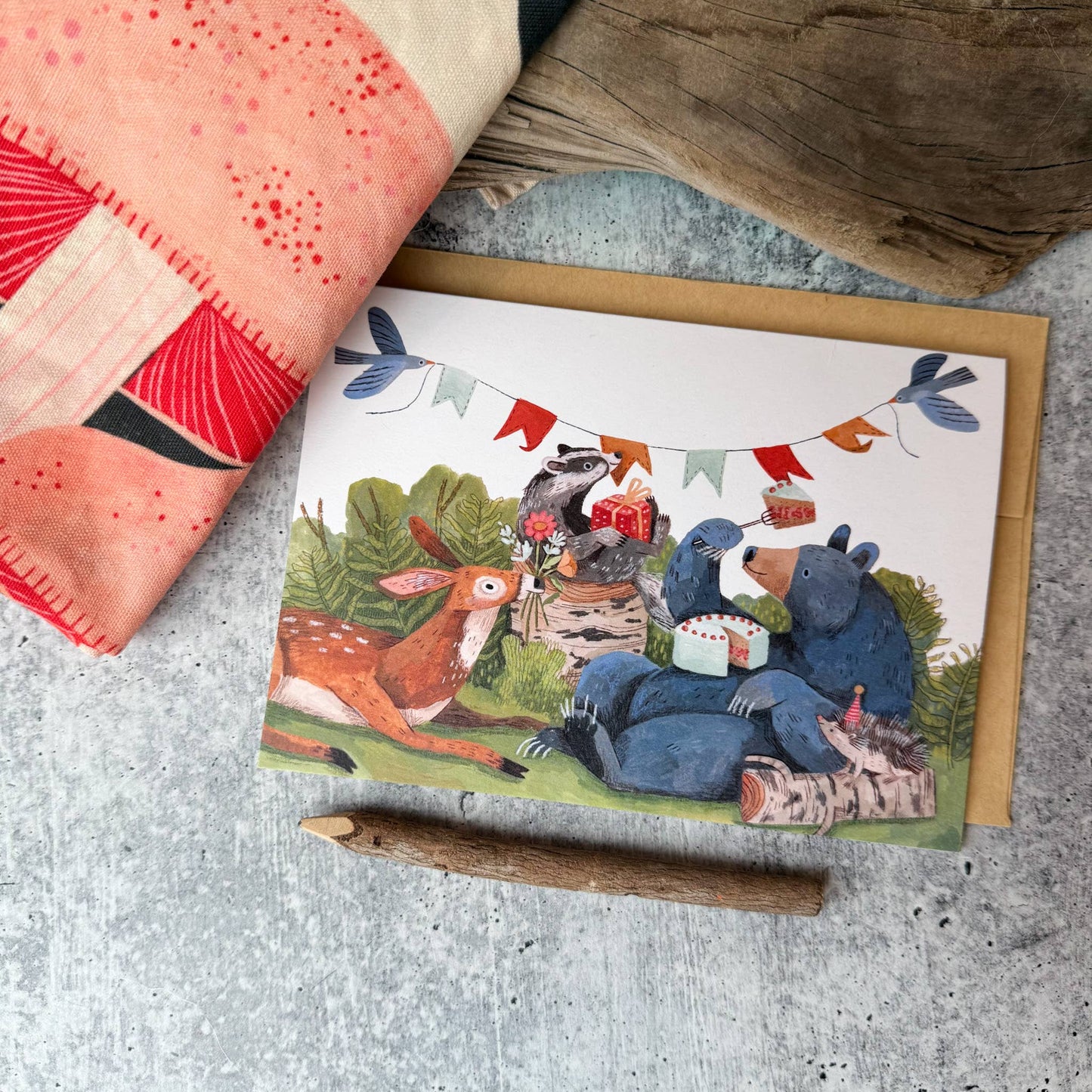 Bear-y Cake B-day Card
