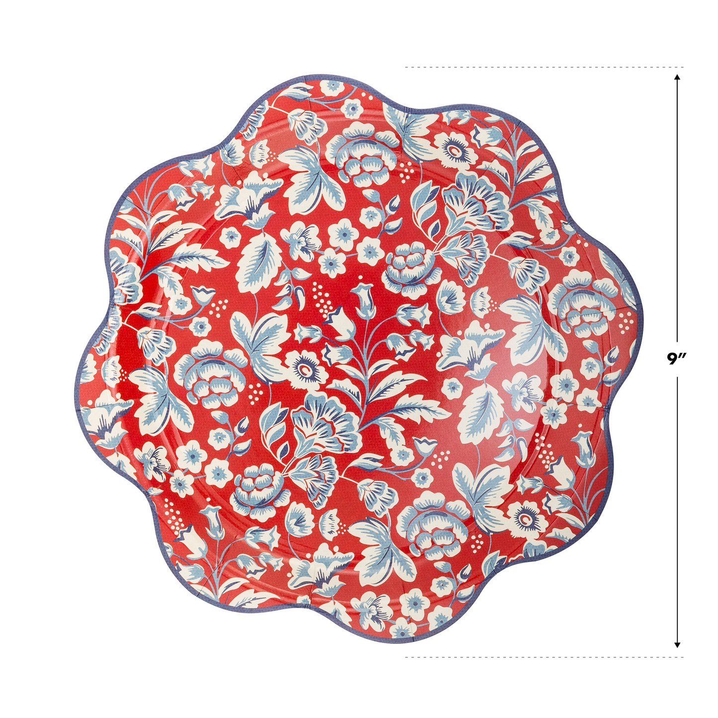 Floral Wave Paper Plate