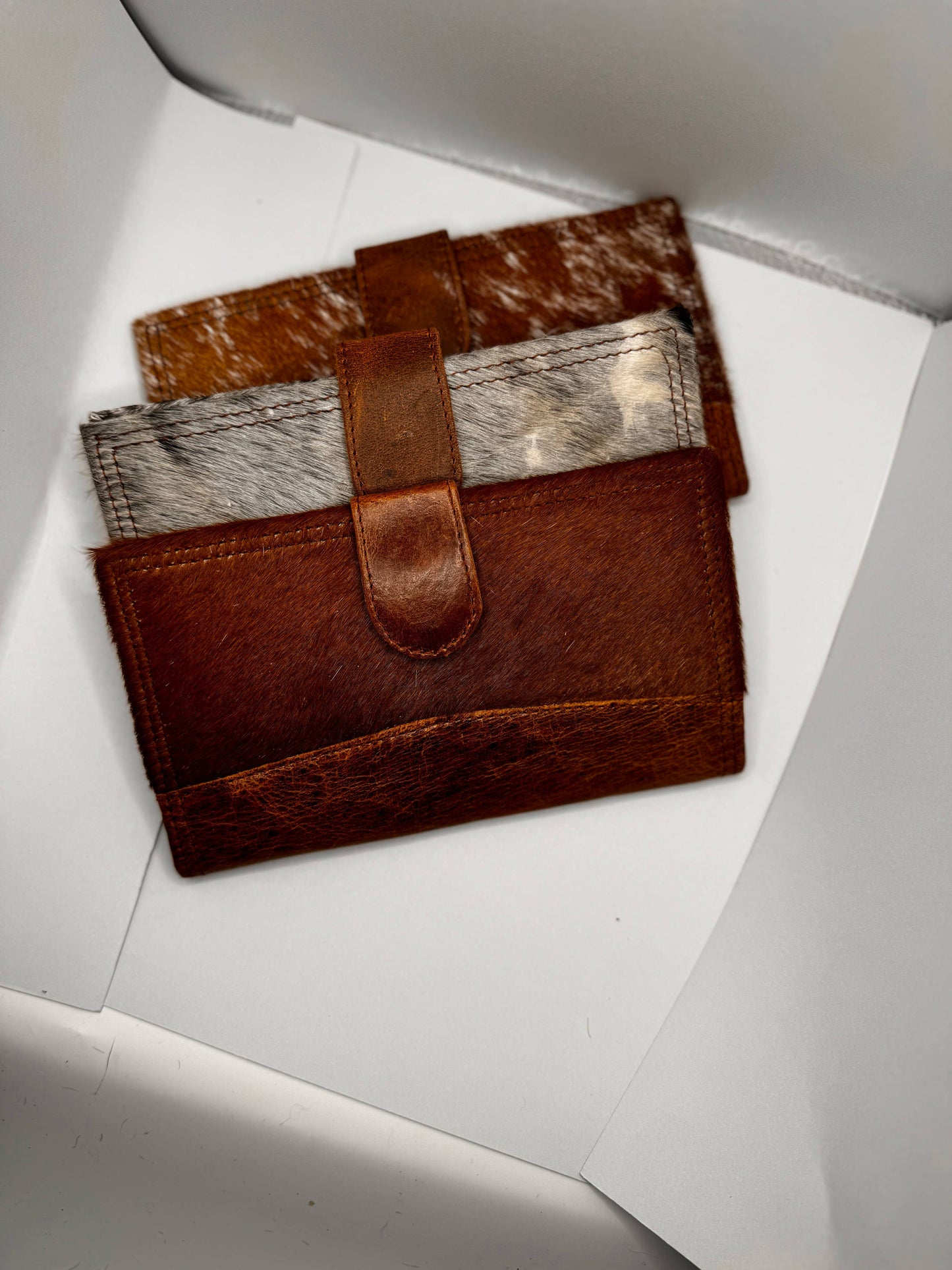 Bifold cowhide snap wallet