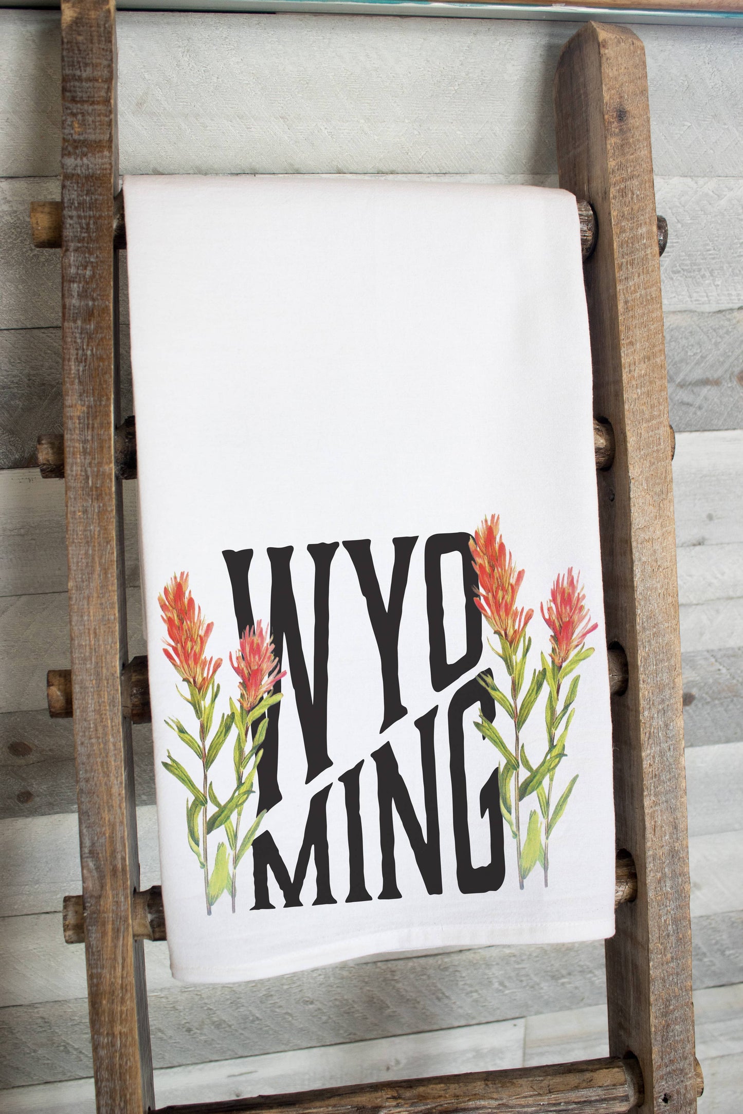 Wyoming Indian Paintbrush Tea Towel