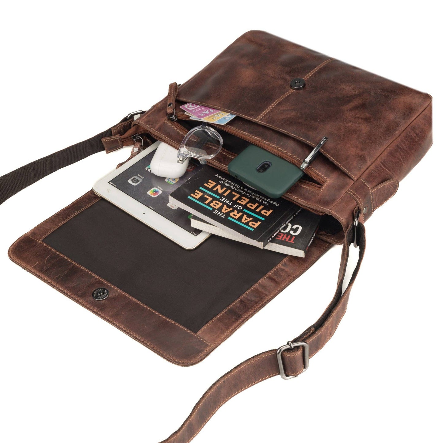 Austin Messenger Bag 11" Chestnut