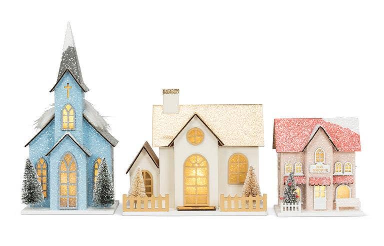 Medium Gold Glitter House