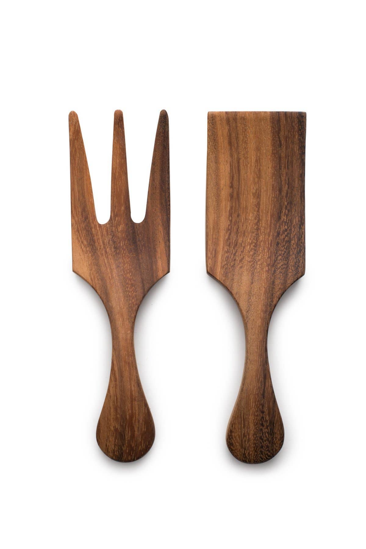 Ironwood Large Fruit and Salad Utensil Set, Acacia Wood