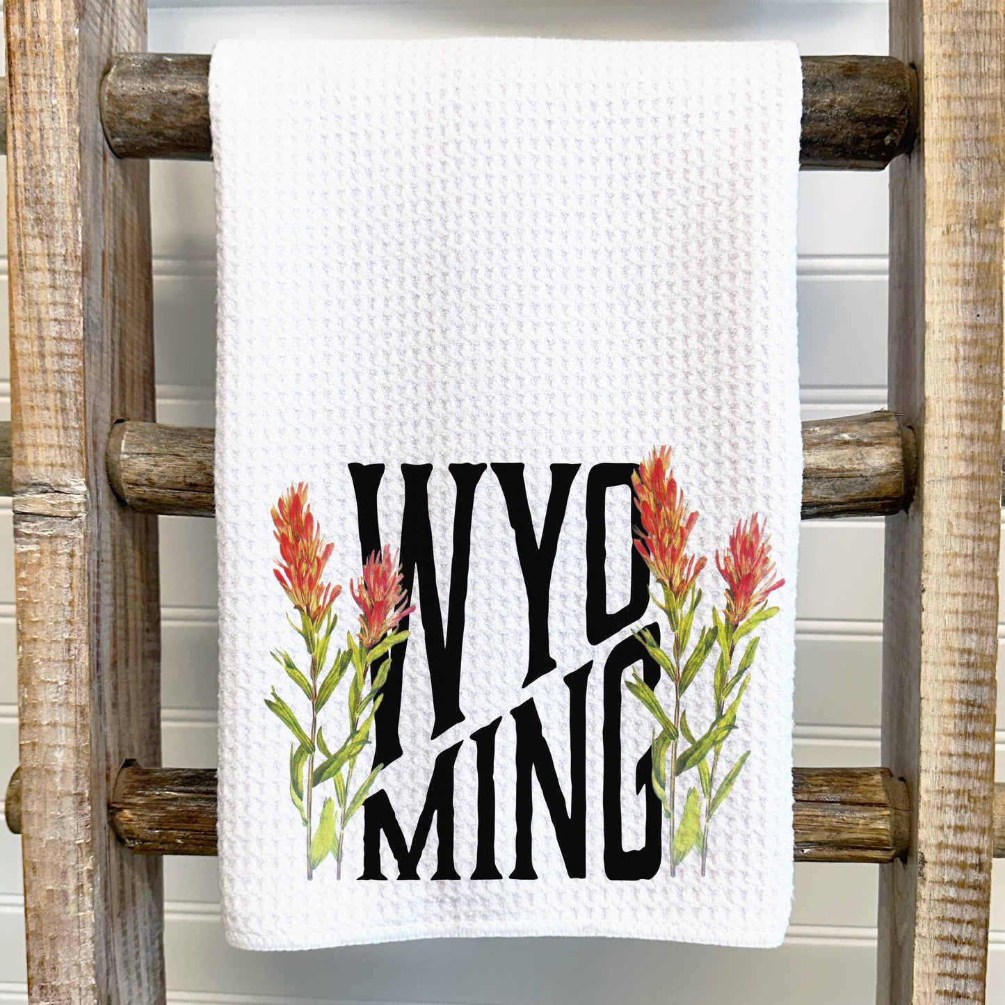 Wyoming Indian Paintbrush Tea Towel