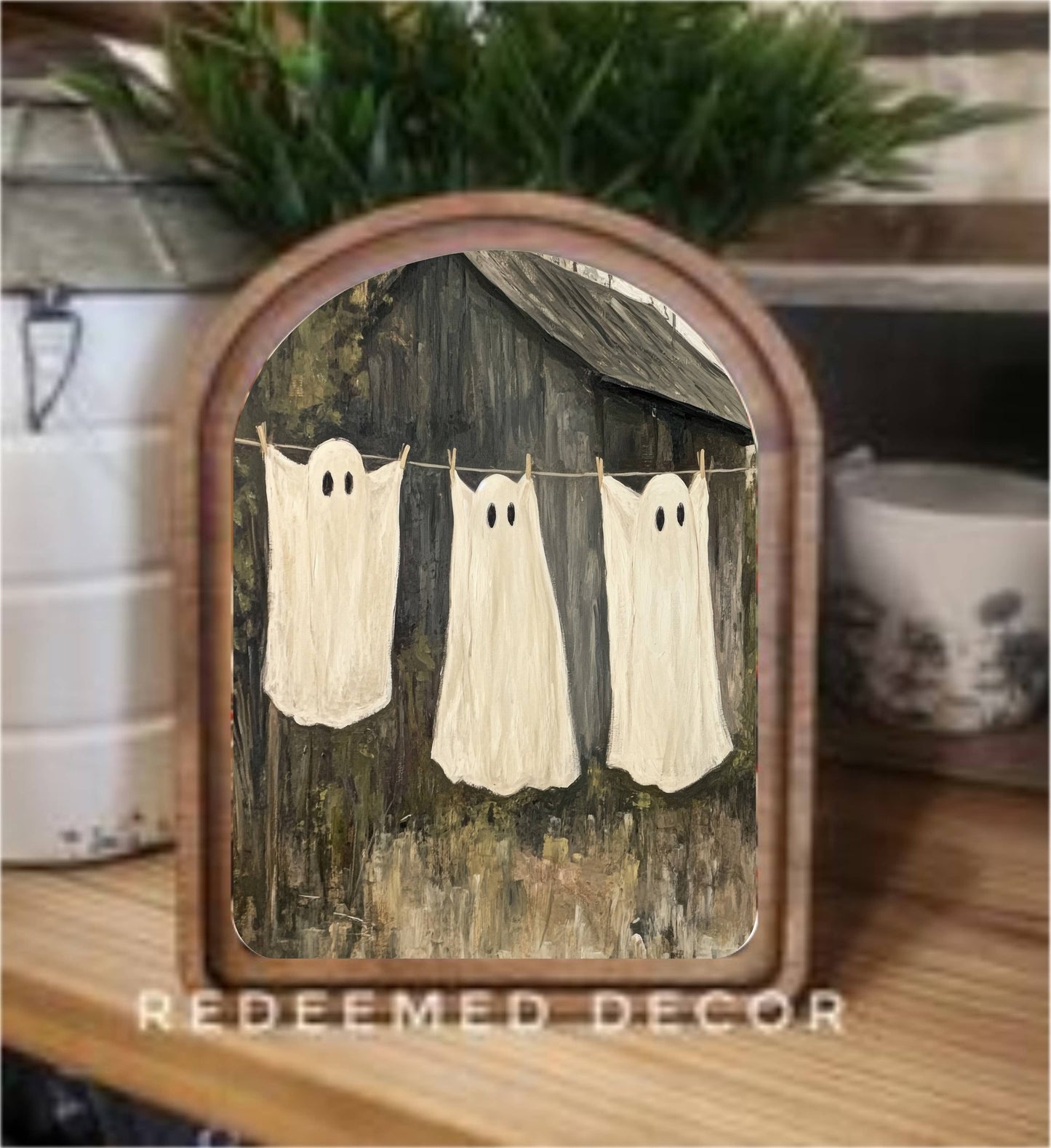 Arch Top Ghost Framed Art