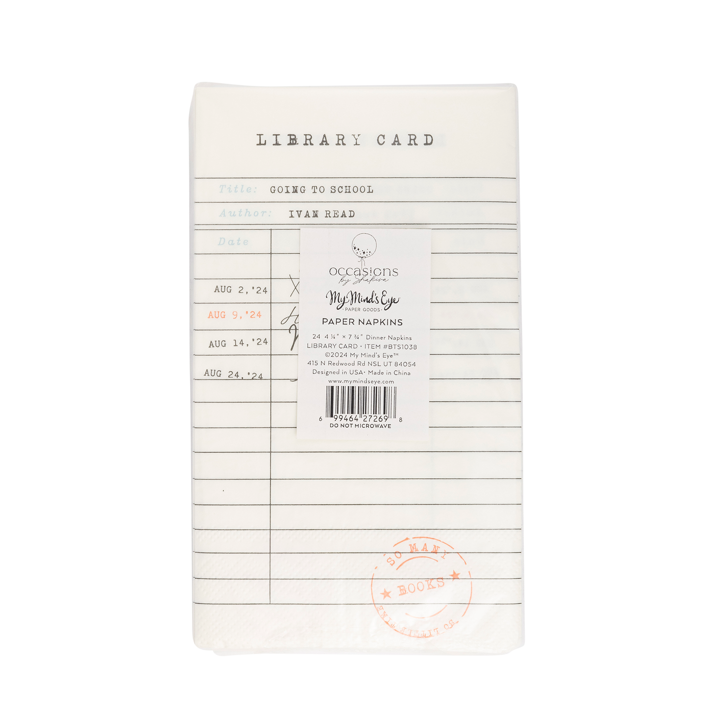 Library Party Dinner Napkin