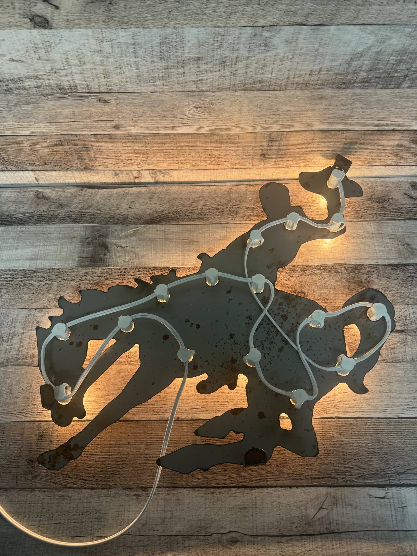 Wyoming Bronc Lighted Marquee