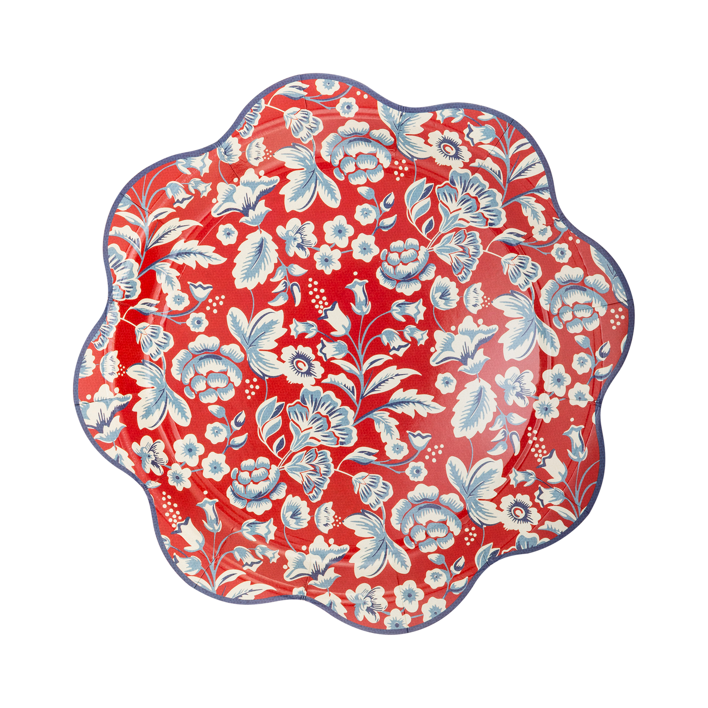Floral Wave Paper Plate