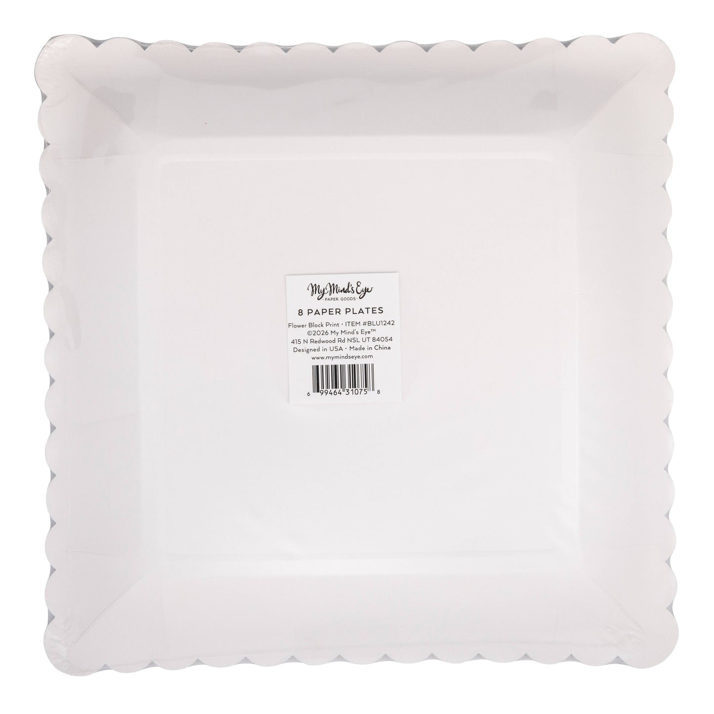 Blue Flower Party 10" Plate