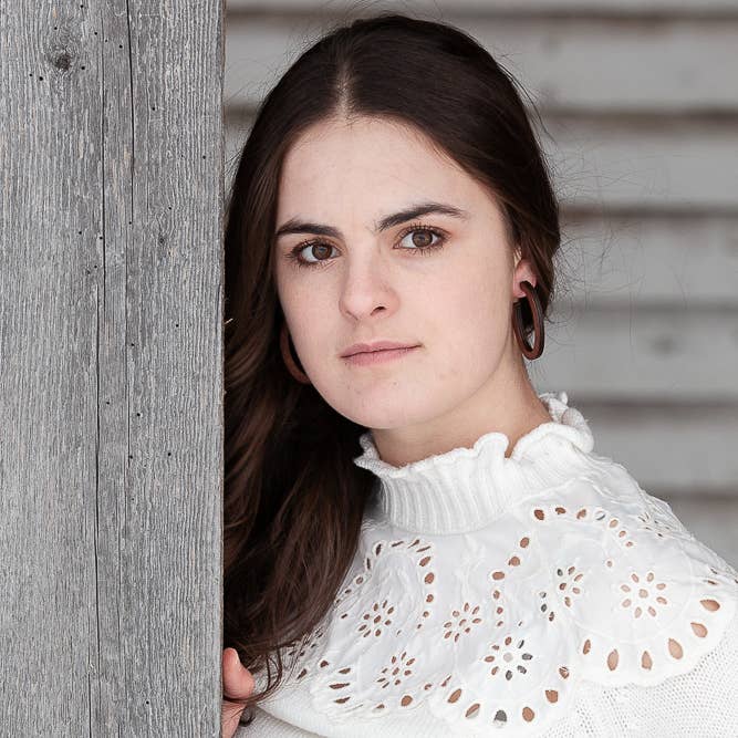 Clayhurst Wooden Hoop Earring