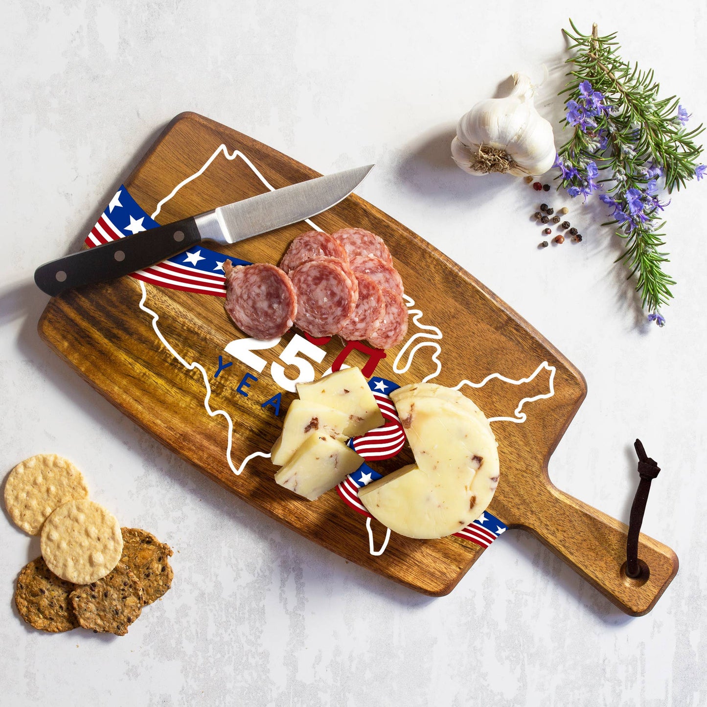 USA 250th Anniversary Wood Charcuterie Board