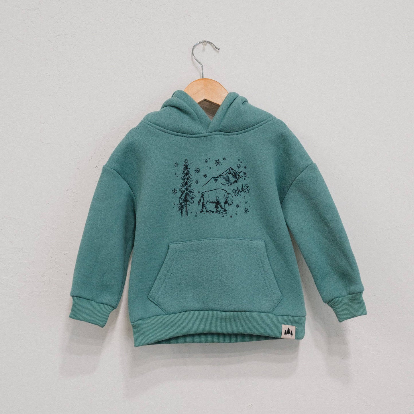 Child Winter Wilderness Toddler Hoodie - Light Teal