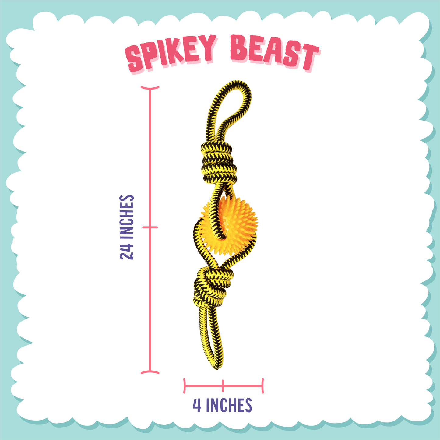 Spikey Beast Rope Dog Toy