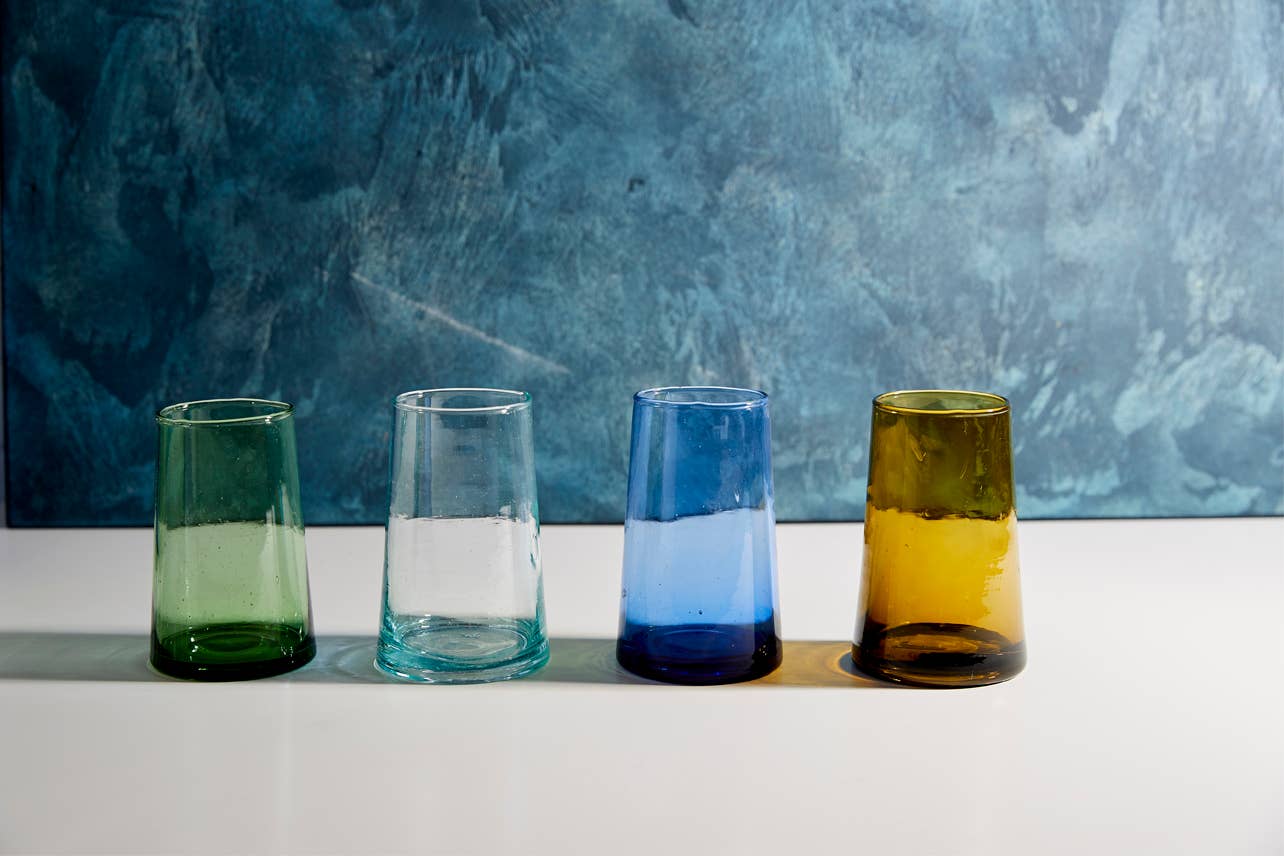 Single Moroccan Cone Glass Large - Clear