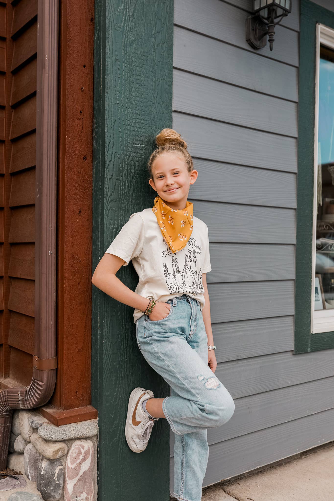 Let's Ride Kids Tee- Natural