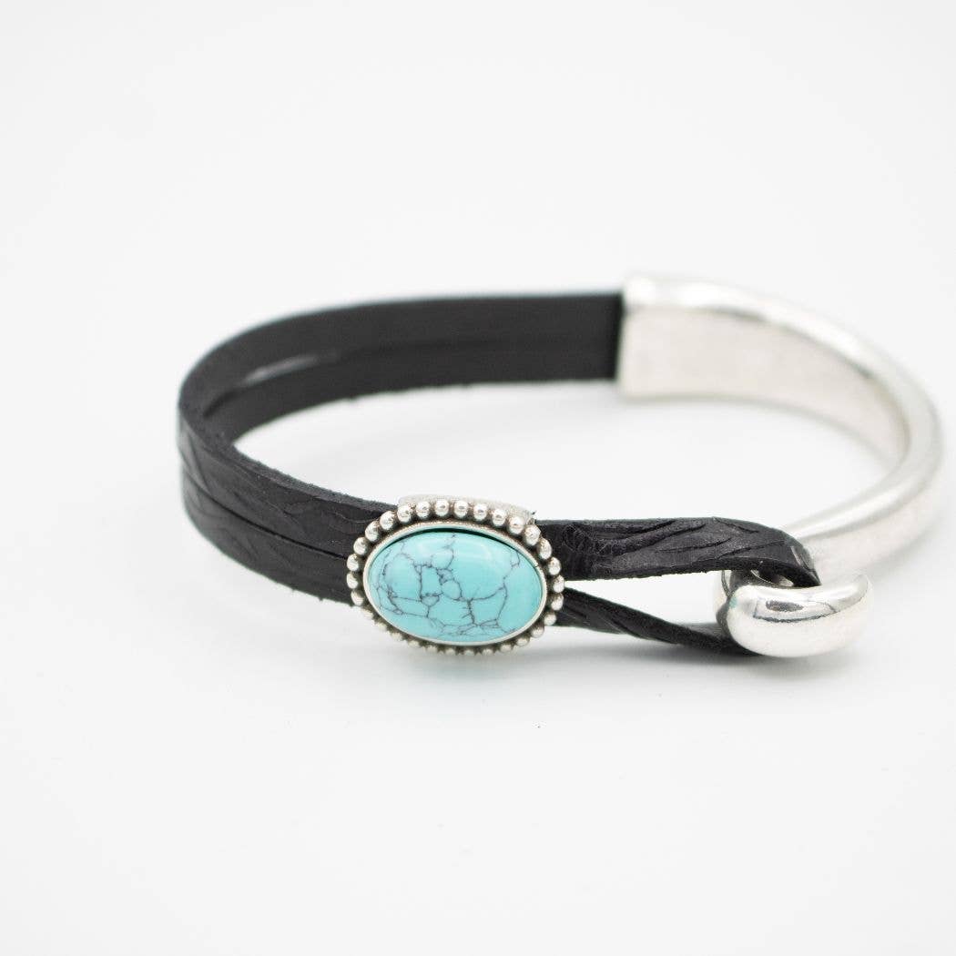 Gemstone Turquoise Half Bracelet