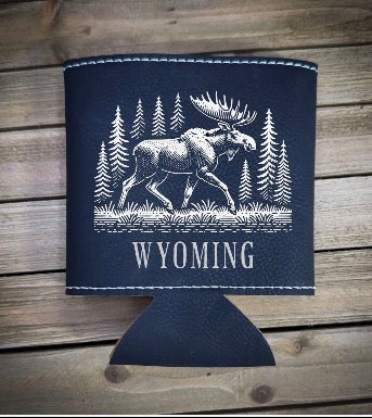 Moose in a Forest Can Cooler