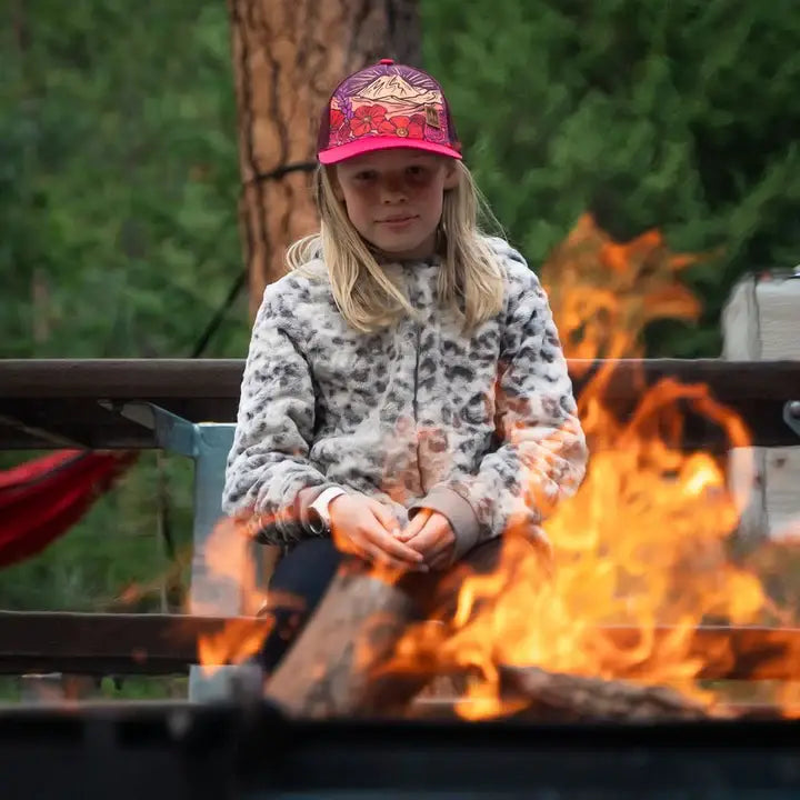 Floral Mountain Kids Trucker