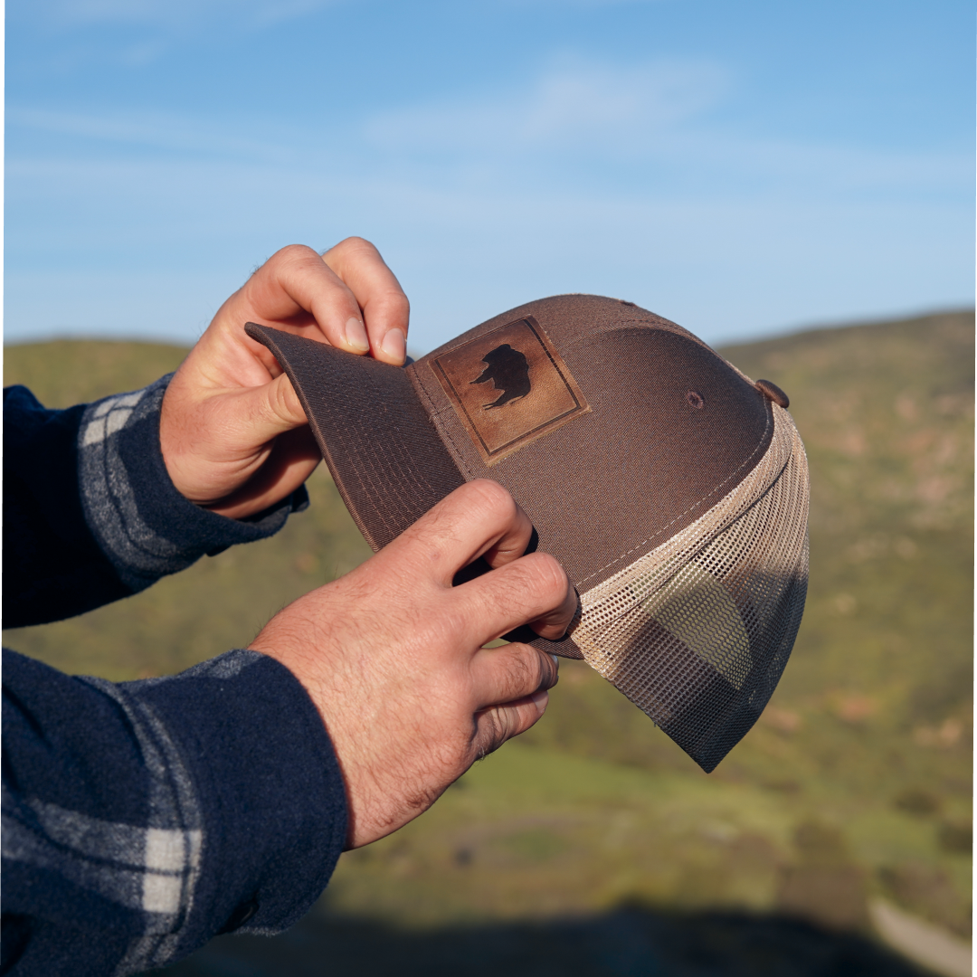 Buffalo Men's Hat | Leather Patch Trucker Hat