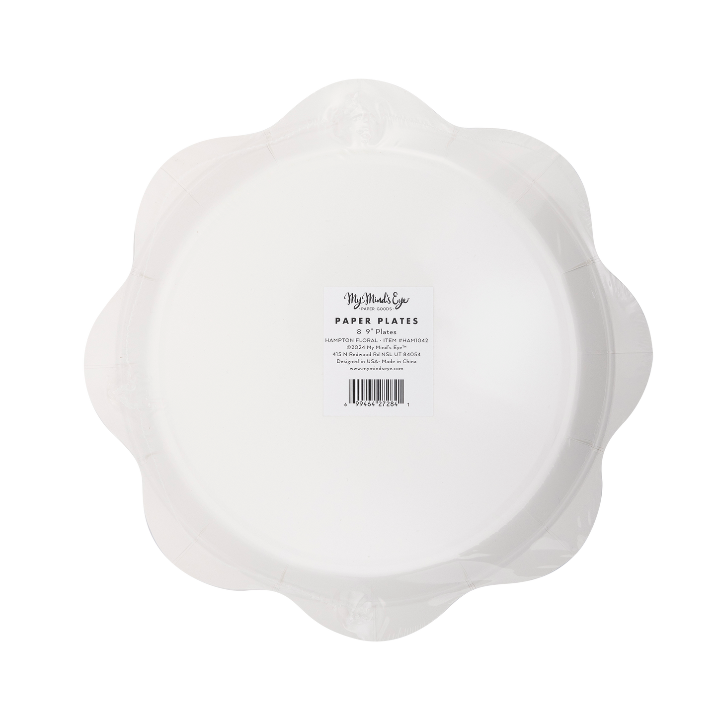 Floral Wave Paper Plate