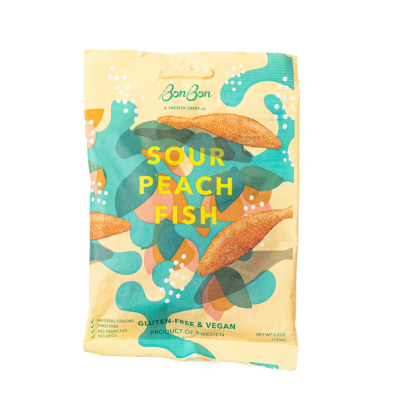 Sour Peach Fish Candy