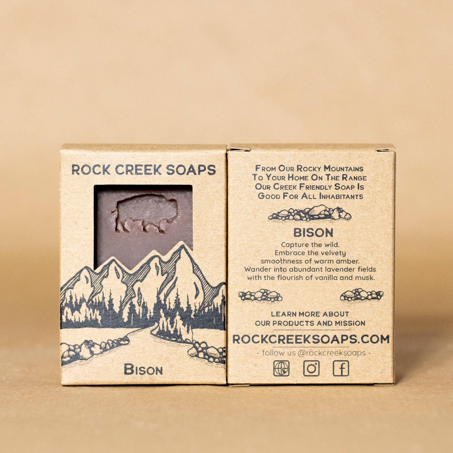 Bison Bar Soap | Amber Vanilla & Lavender