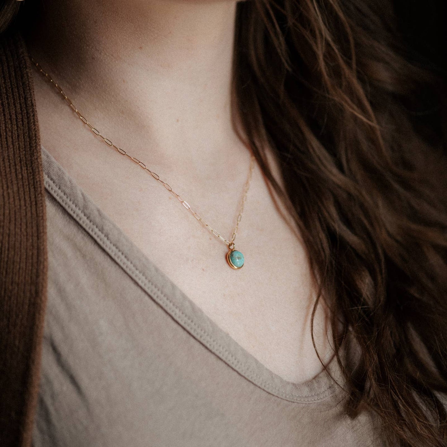 Hyalite Necklace // Turquoise // Demi-Fine Gold