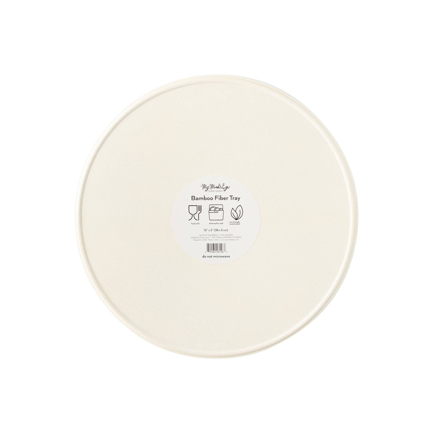 Land of the Brave Reusable Bamboo Round Serving Tray