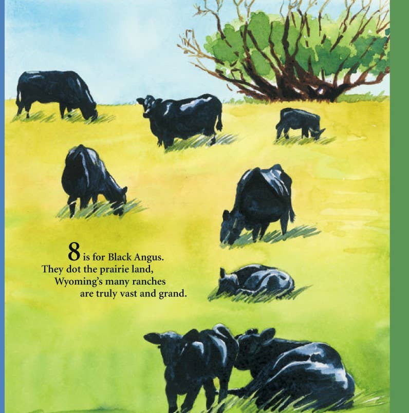 A WYOMING Number Picture Book: Four Wheels West