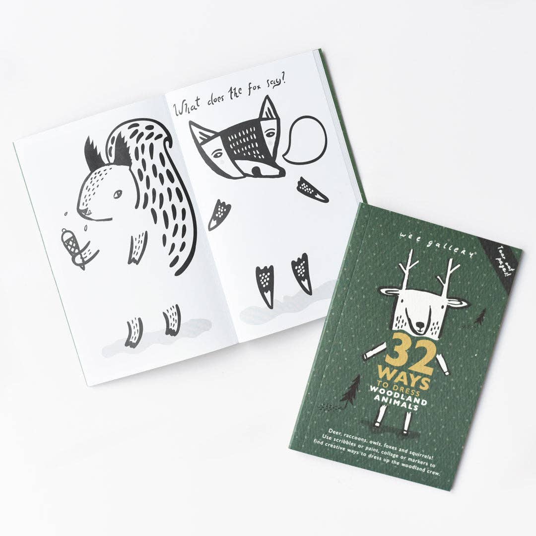 32 Ways to Dress Woodland Animals Coloring