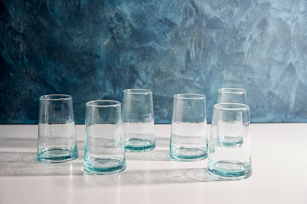 Single Moroccan Cone Glass Large - Clear