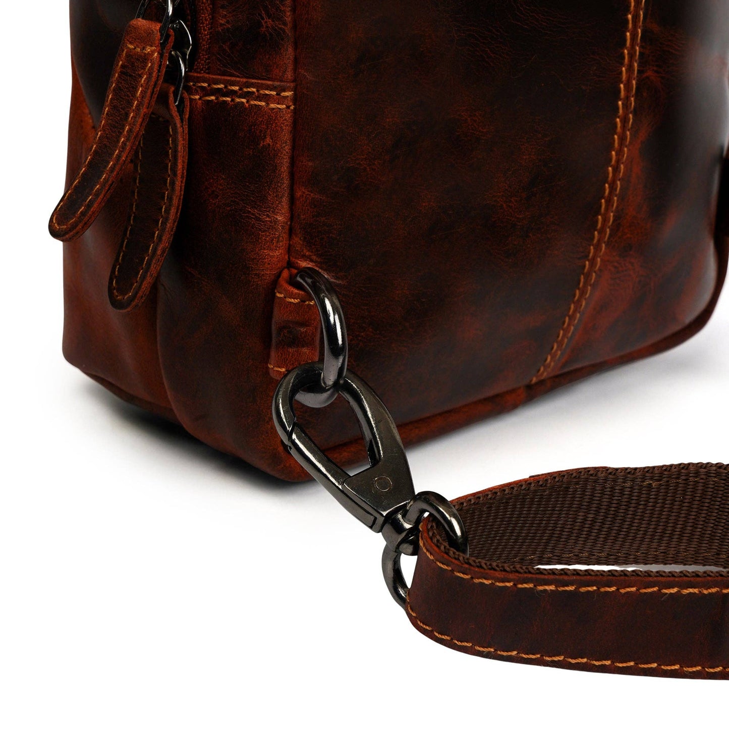 Leather Sling Bag Chestnut