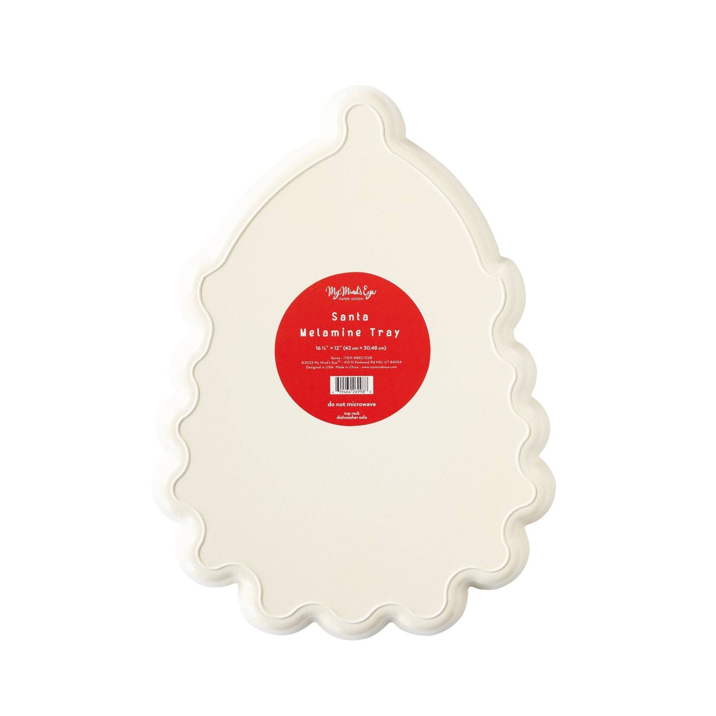 Believe Santa Head Melamine Party Platter