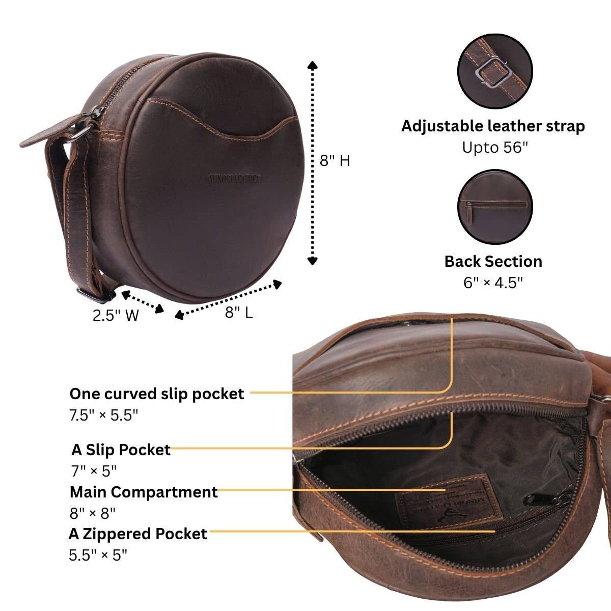 Luna Leather Crossbody Bag