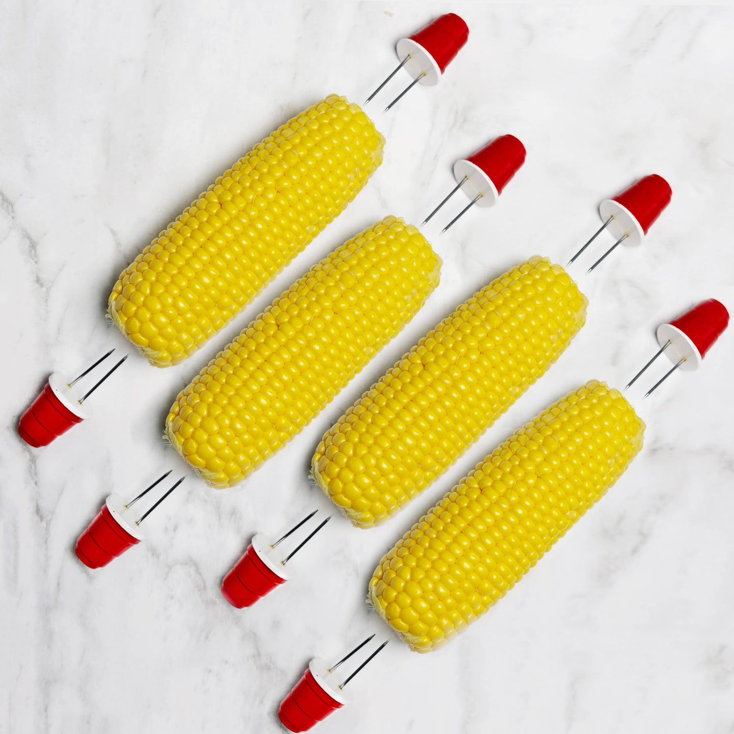 Outset Red Cup Themed Corn Holders, Set of 4 Pairs
