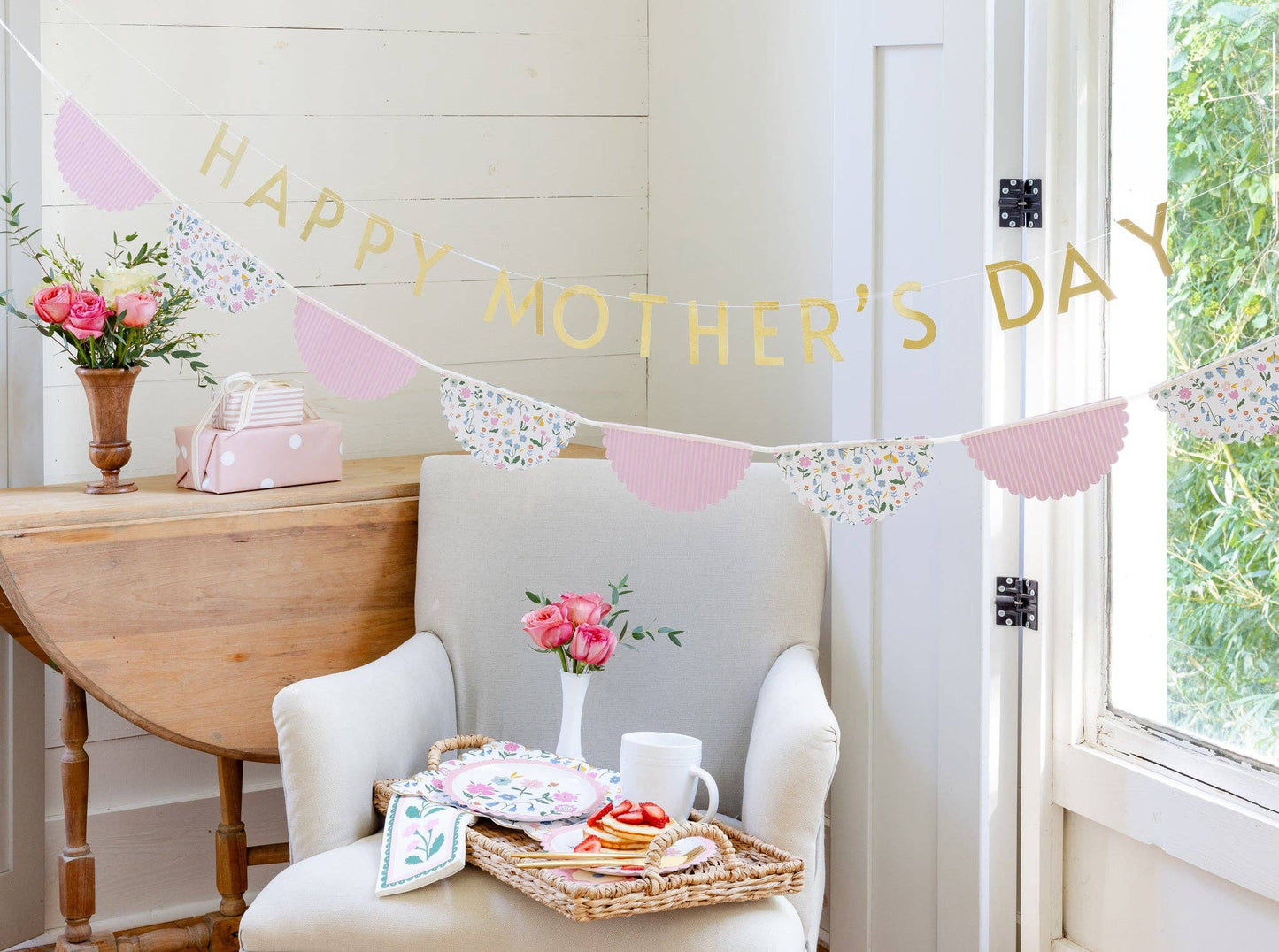 Floral Border Party Napkin