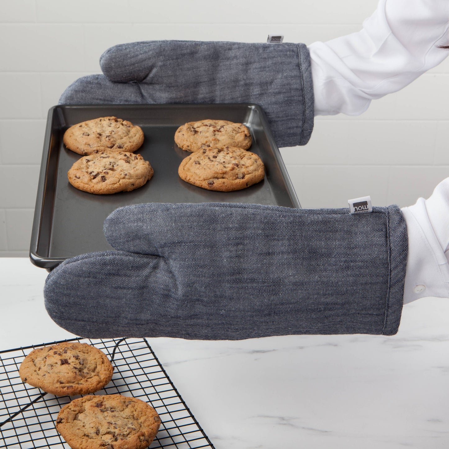 Single Recycled Denim Oven Mitt