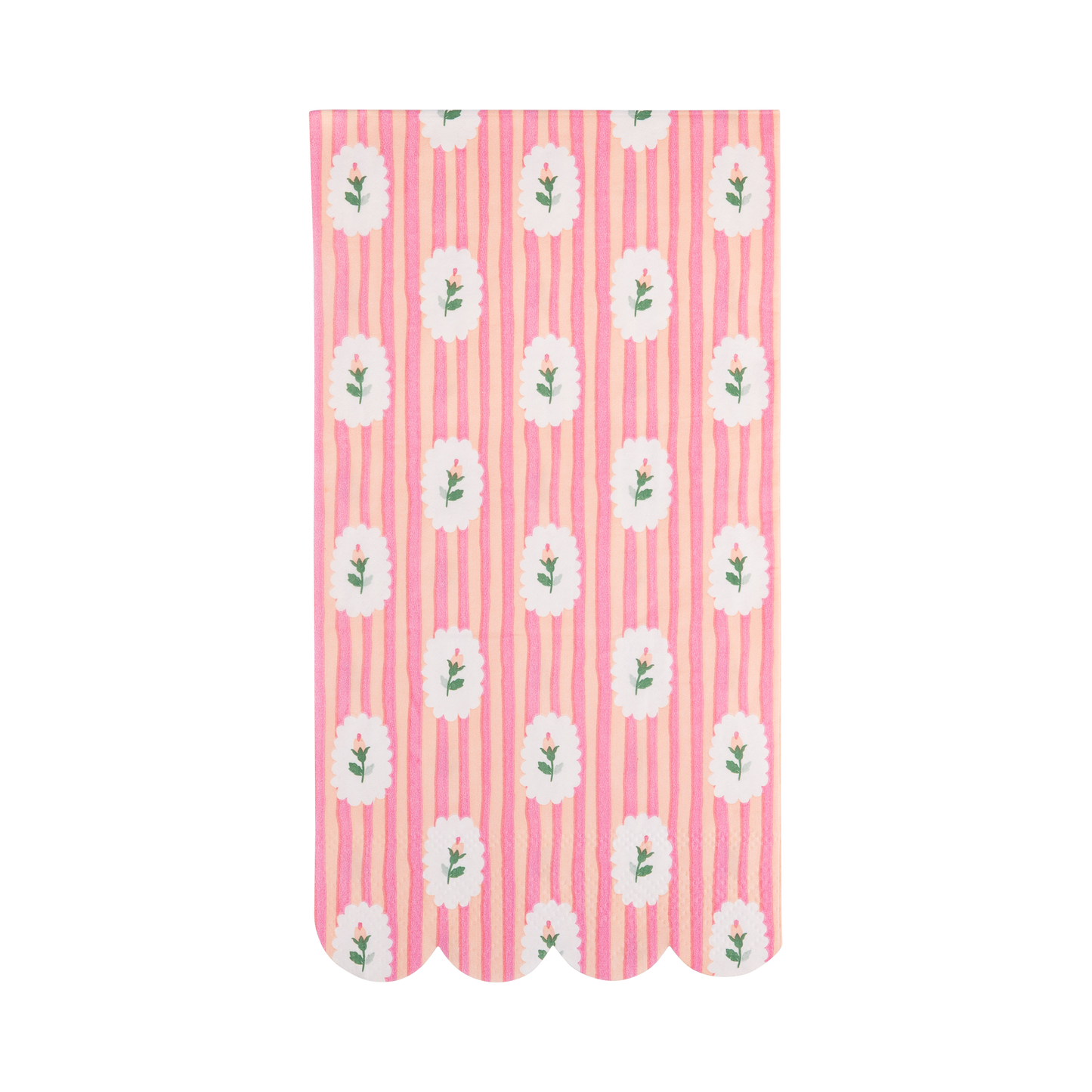 Striped Floral Dinner Napkin