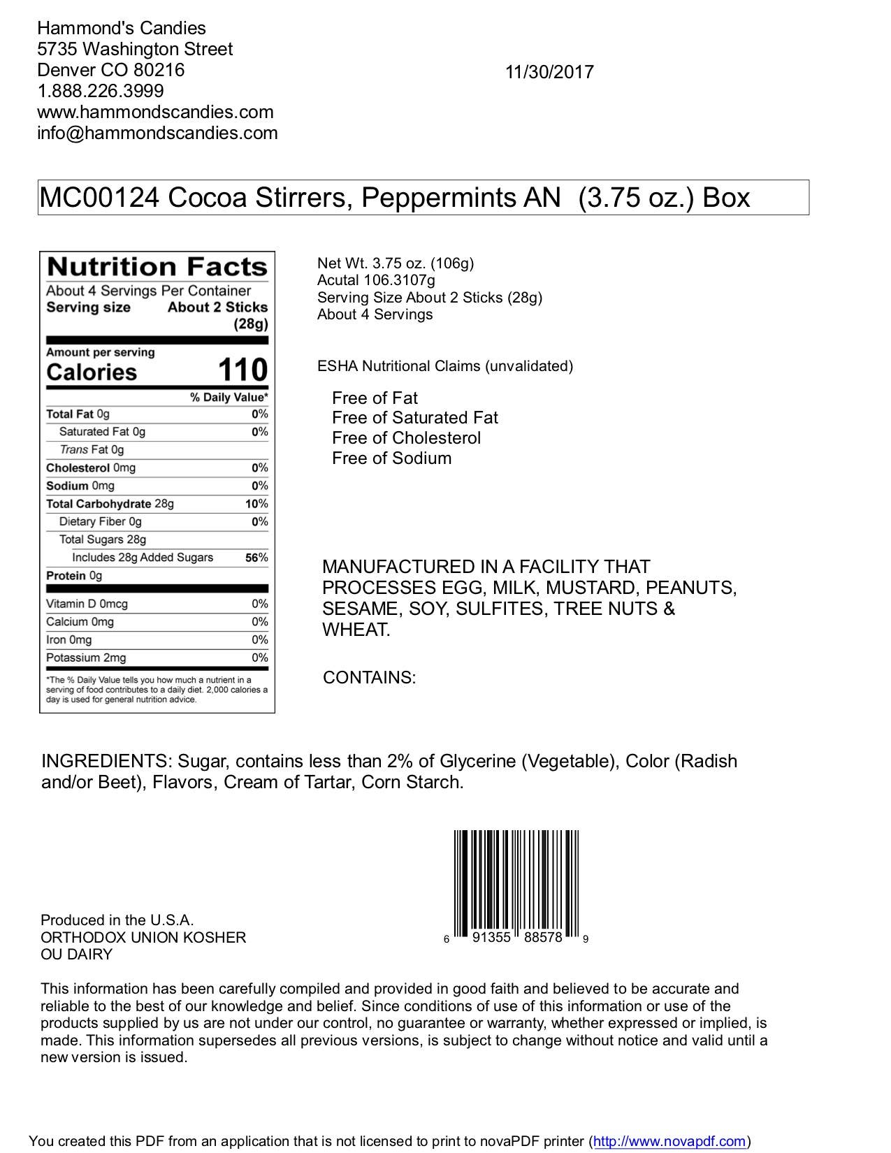 All-Natural Peppermint Candy Stirrers