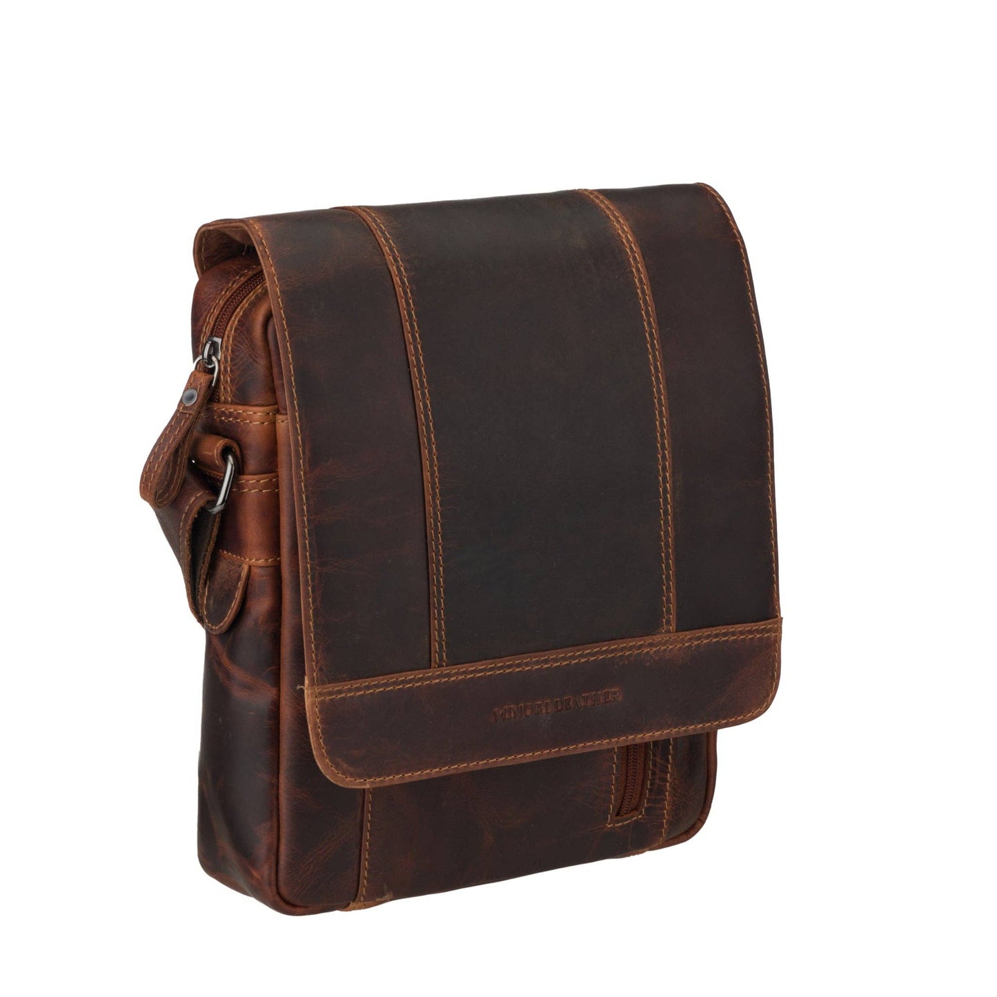 Boulder Leather Crossbody Bag – Chestnut