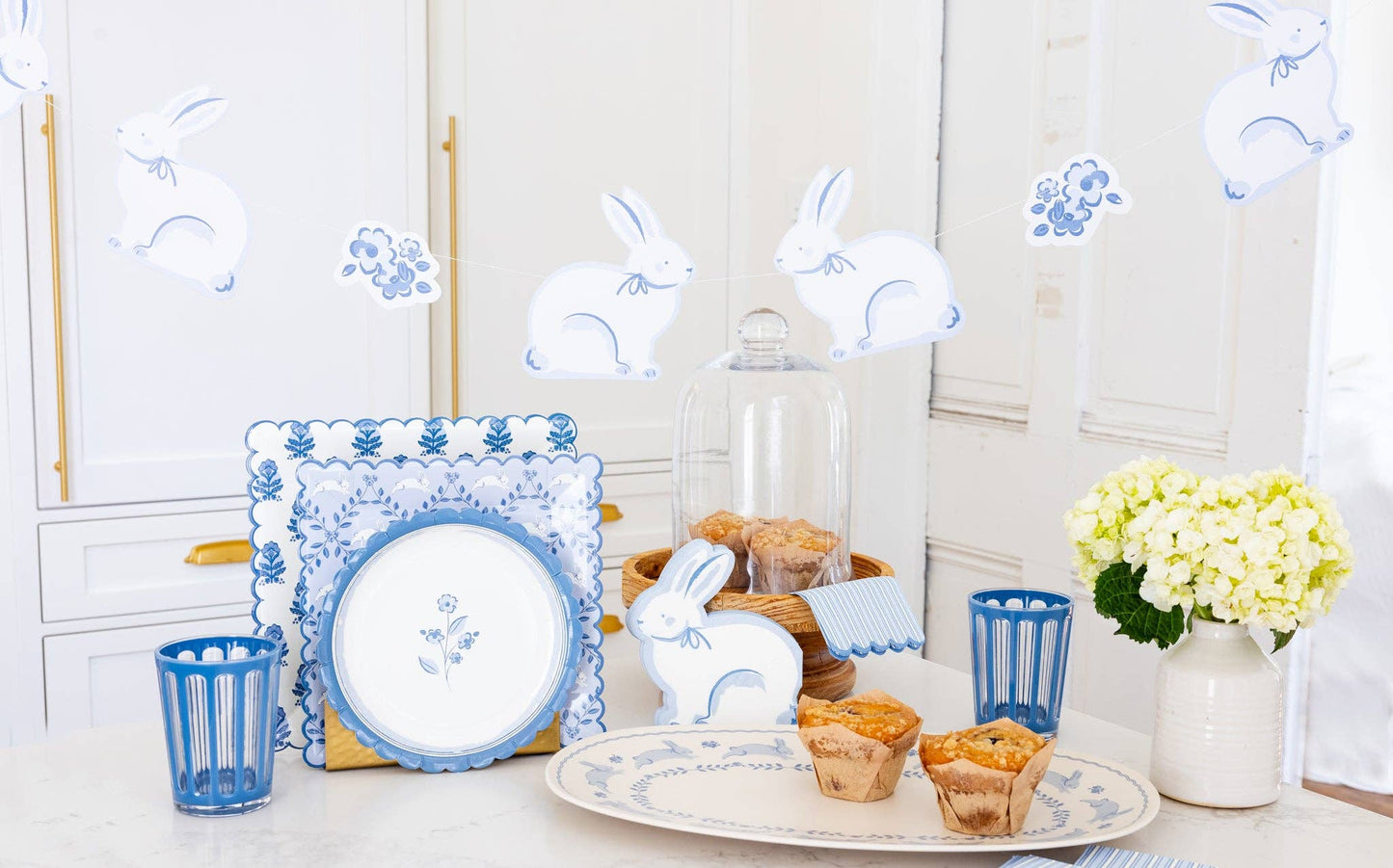 Blue Flower Party 10" Plate