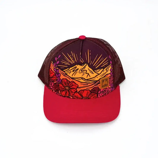 Floral Mountain Kids Trucker