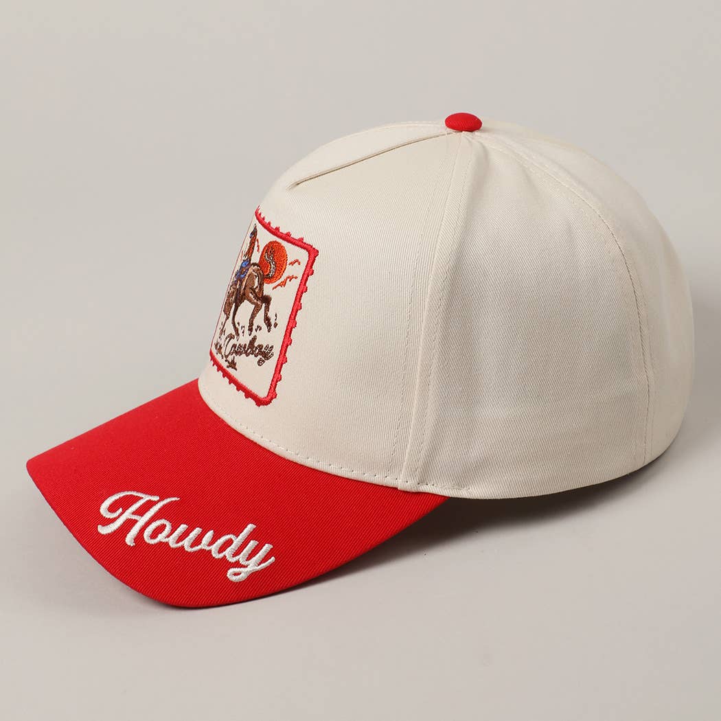 Woman's Cowboy Embroidery Cap