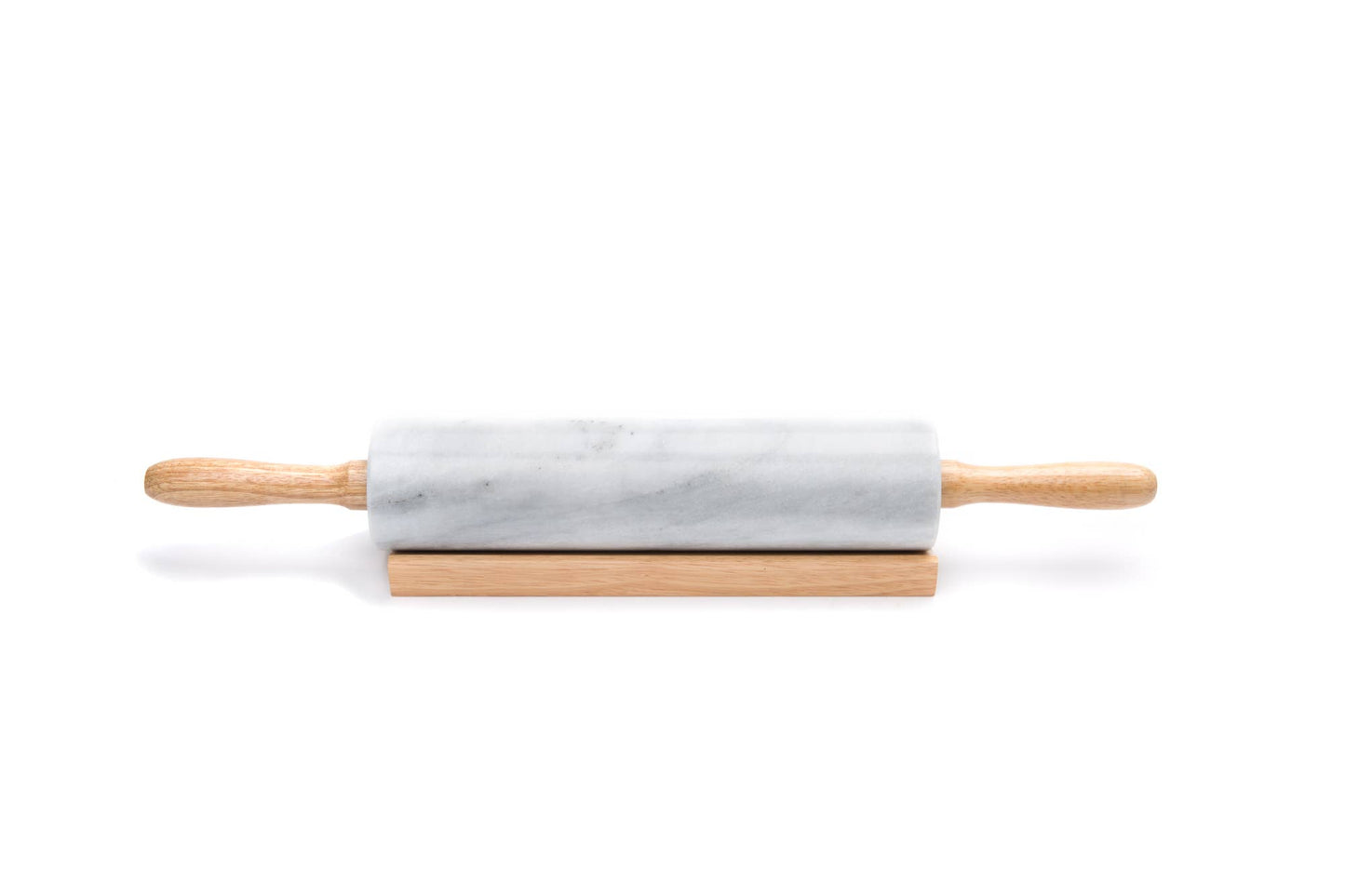 Marble Rolling Pin and Base, White