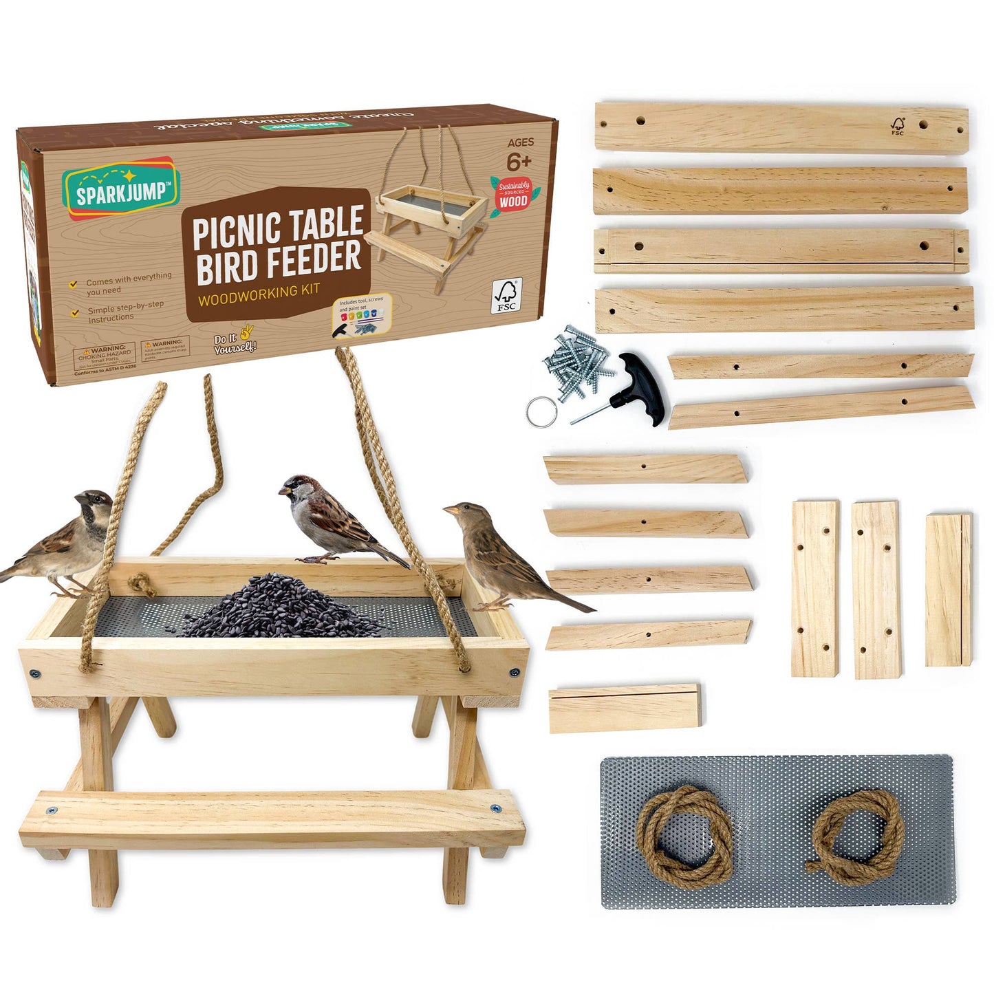 Picnic Table Feeder Kids Woodworking Kit