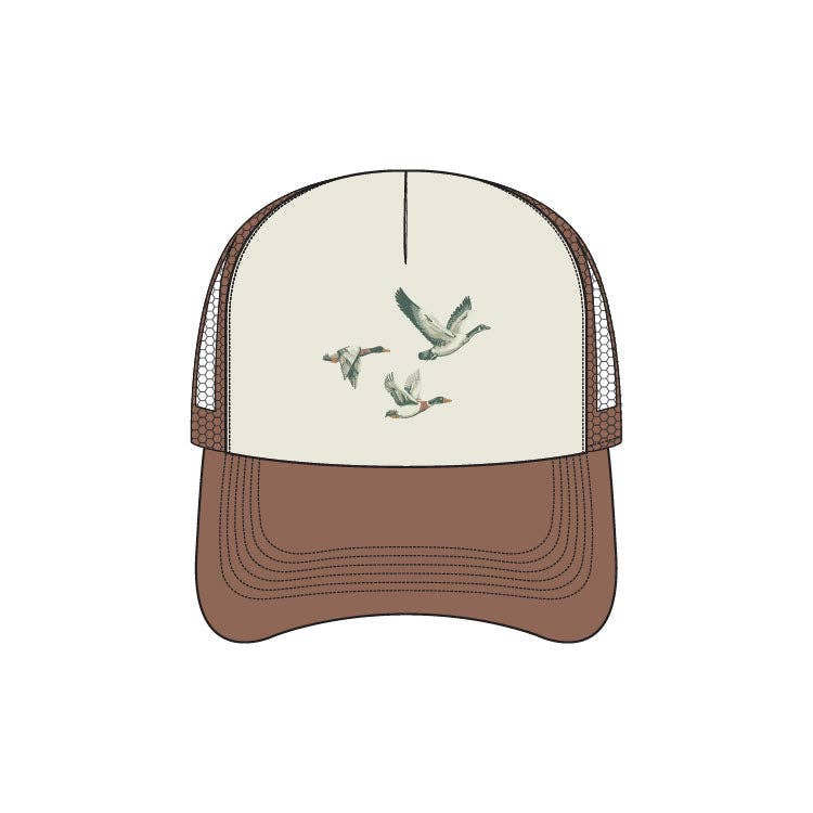 Duck Embroidered Trucker - Brown