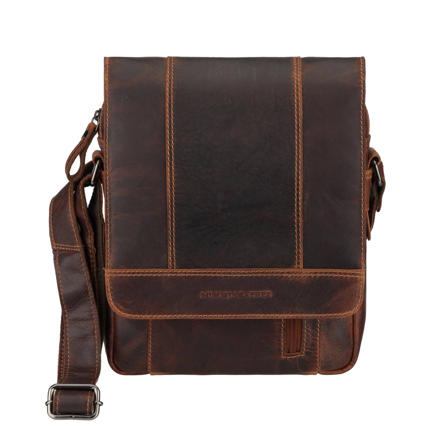 Boulder Leather Crossbody Bag – Chestnut