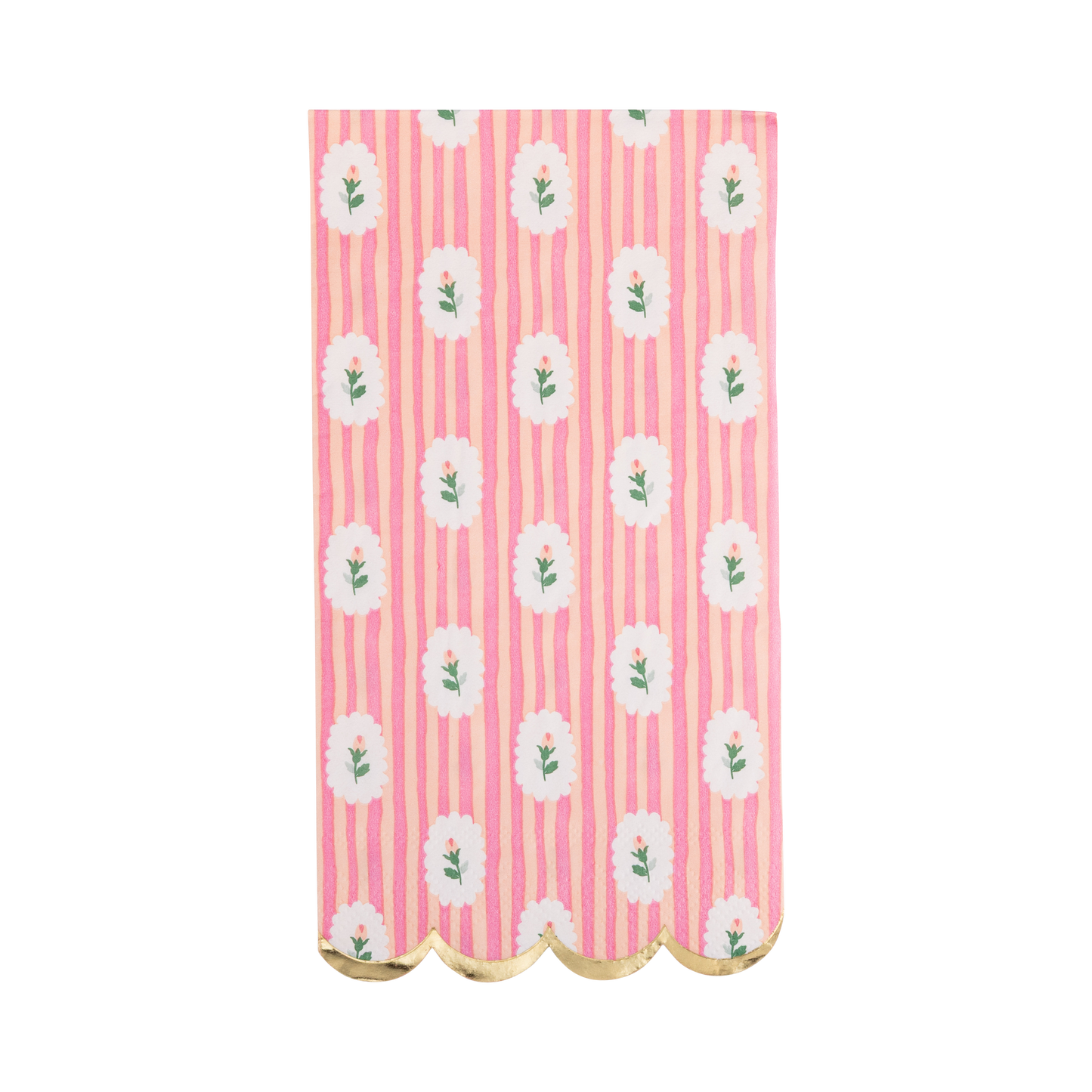 Striped Floral Dinner Napkin
