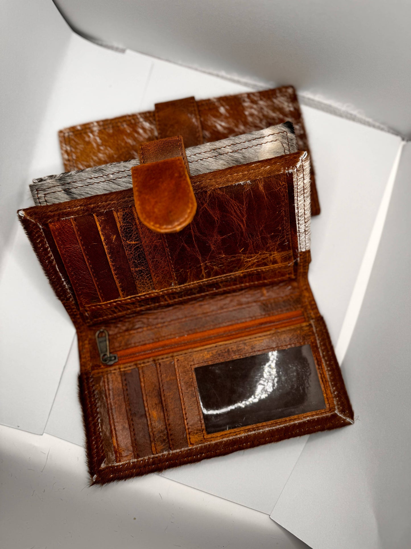 Bifold cowhide snap wallet 